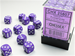Terningsæt D6: Opaque Purple (12 mm)