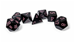 Terningsæt RPG: Opaque Black / Pink