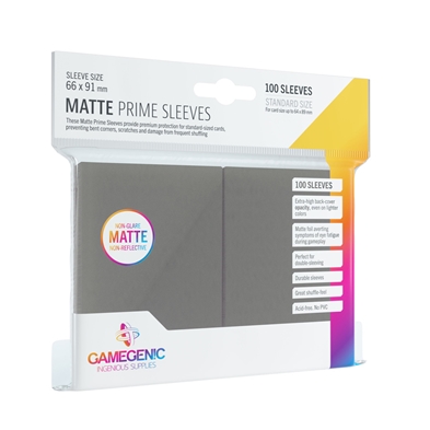 Gamegenic: Matte Prime Sleeves Dark Grey (100)