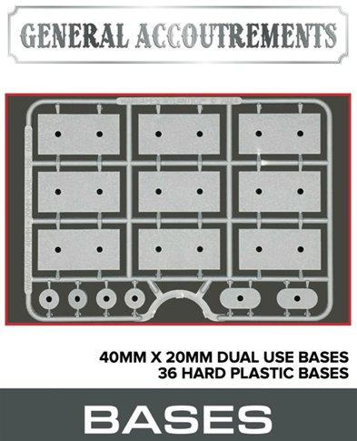 General Accoutrements: 40mm x 20mm Dual Use Bases (36)