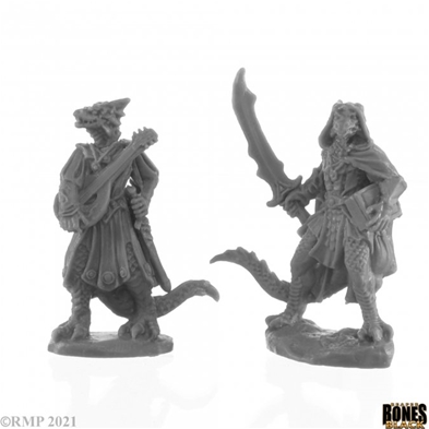 Reaper Bones Black: Dragonfolk Bard & Thief (2)