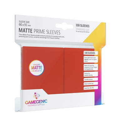 Gamegenic: Matte Prime Sleeves Red (100)