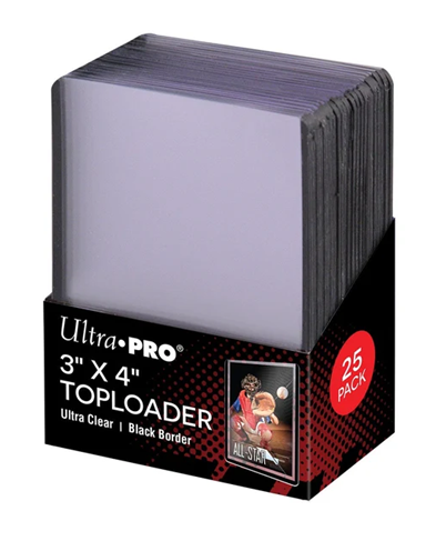 Ultra Pro Toploaders 3" x 4" Black Border (25 lommer)