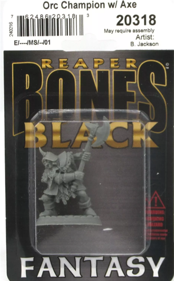 Reaper Bones Black: Orc Champion with Axe