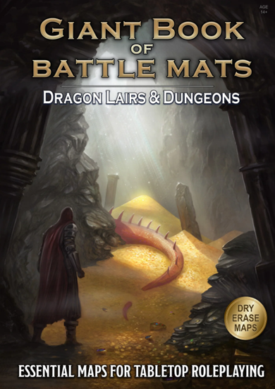 Giant Book of Battle Mats Dragon Lairs & Dungeons (17x12")