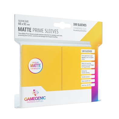 Gamegenic: Matte Prime Sleeves Yellow (100)
