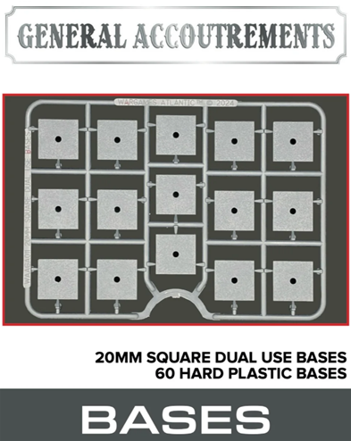 General Accoutrements: 20mm Dual Use Square Bases (60)
