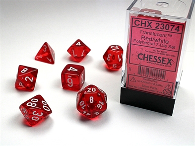 Terningsæt RPG: Translucent Red