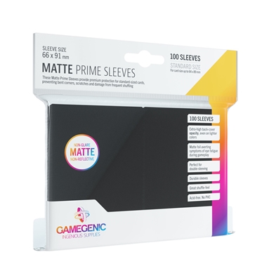 Gamegenic: Matte Prime Sleeves Black (100)