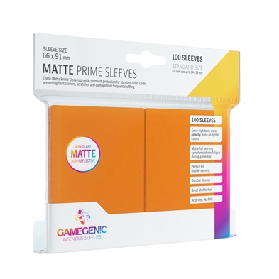 Gamegenic: Matte Prime Sleeves Orange (100)