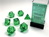 Terningsæt RPG: Translucent Green