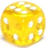 Terningsæt D6: Translucent Yellow (12mm) 